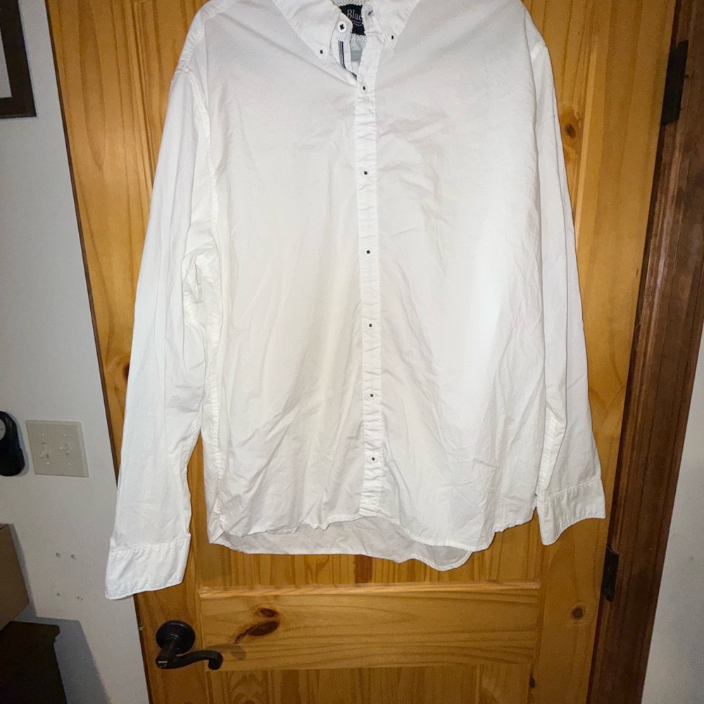 Elegant White Men's Button Down Shirt